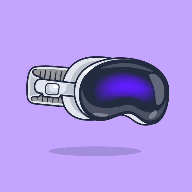 Tecnología de gafas de visión bonitas Tecnología del icono vectorial de dibujos animados Tecnologia de ilustración Objeto aislado plano