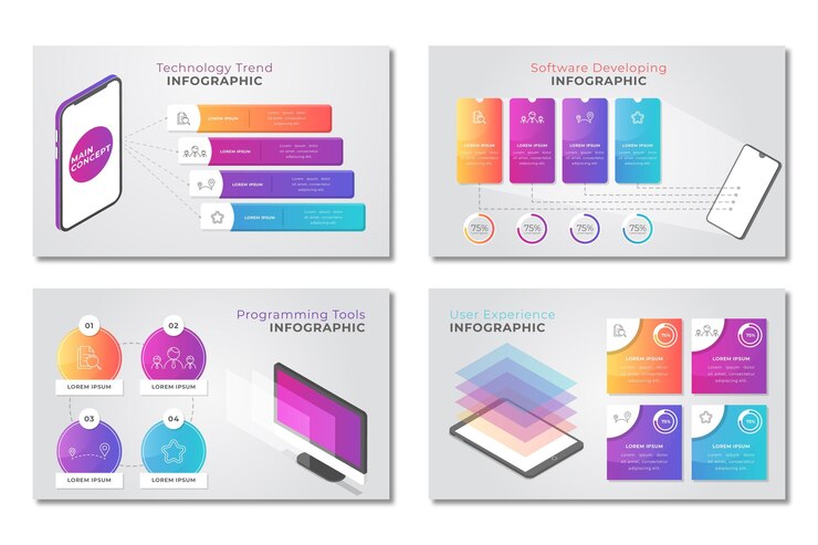 Vector gratuito tecnología de infografía