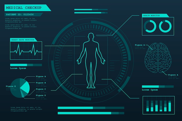 Vector gratuito tecnología médica infografía