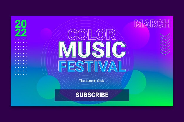 Tecnología de medios tonos degradados arte del canal de youtube