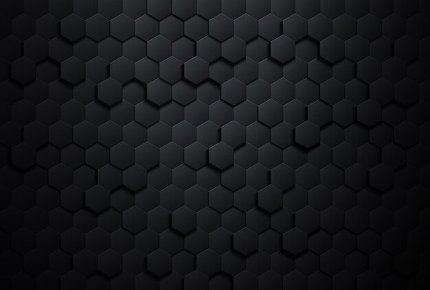 Tecnología oscura de fondo hexagonal