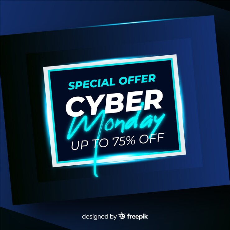 Vector gratuito tecnología realista cyber monday