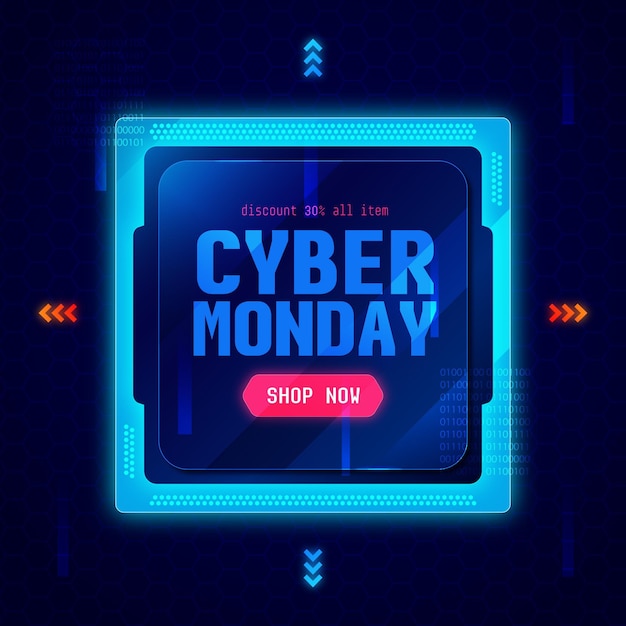 Tecnología realista cyber monday