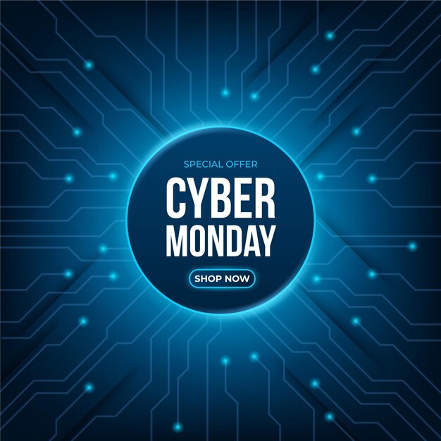 Tecnología realista cyber monday