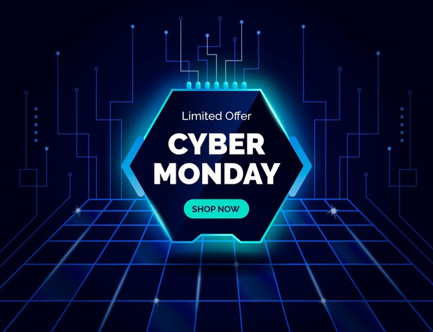 Tecnología realista cyber monday