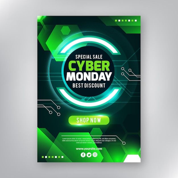 Tecnología realista cyber monday