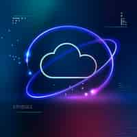 Vector gratuito tecnología de red informática en la nube