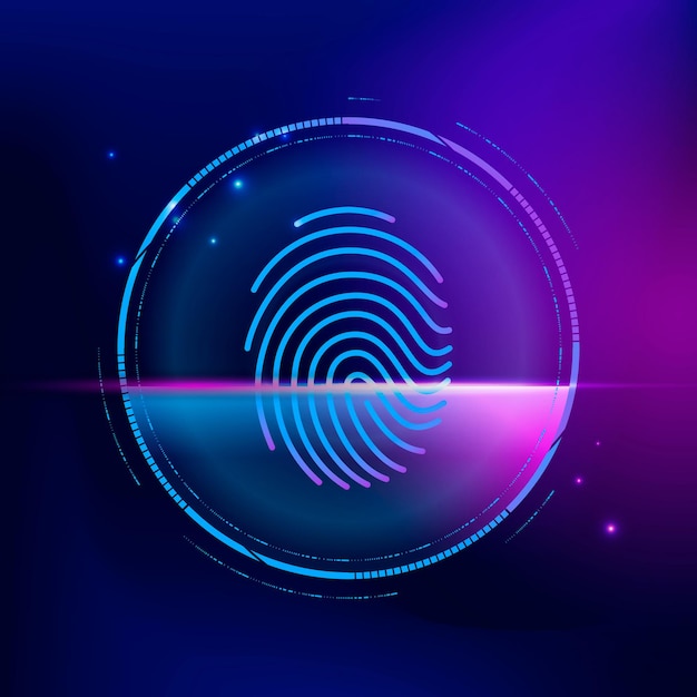 Tecnología de seguridad cibernética de escaneo biométrico de huellas dactilares