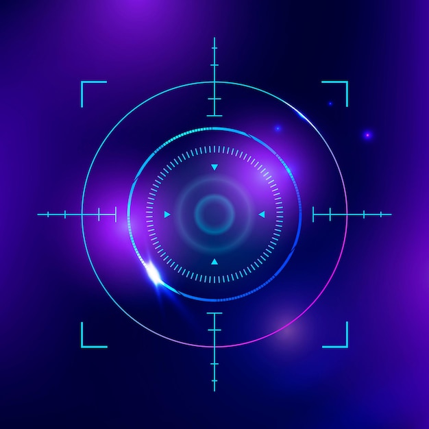 Tecnología de seguridad cibernética de vector de escaneo biométrico de retina