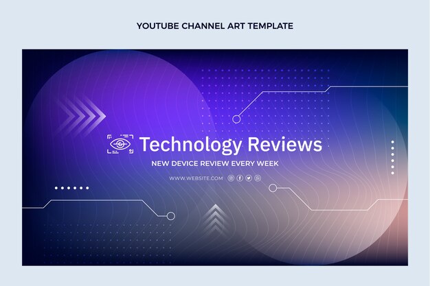 Tecnología de textura degradada canal de youtube arte