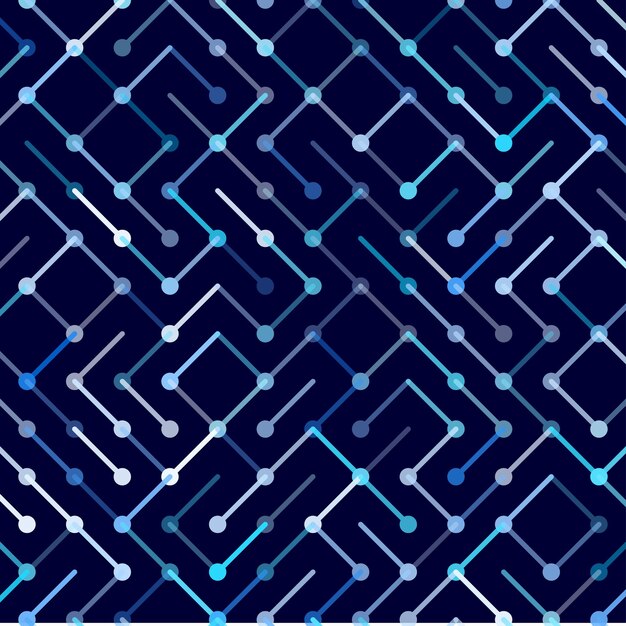 Tecnología Vector de patrones sin fisuras Adorno de rayas geométricas Ilustración de fondo lineal monocromática