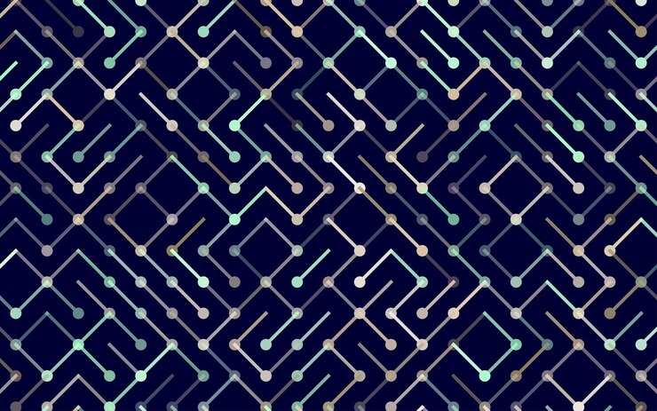 Vector gratuito tecnología vector de patrones sin fisuras banner adorno de rayas geométricas ilustración de fondo lineal monocromática