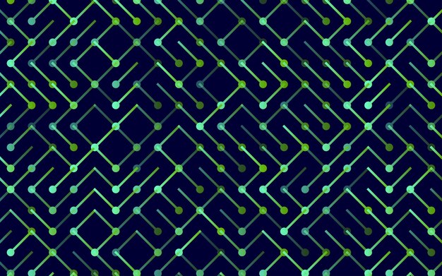 Tecnología Vector de patrones sin fisuras Banner Adorno de rayas geométricas Ilustración de fondo lineal monocromática