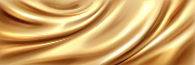 Tejido de seda de oro líquido Fondo de tela de oro