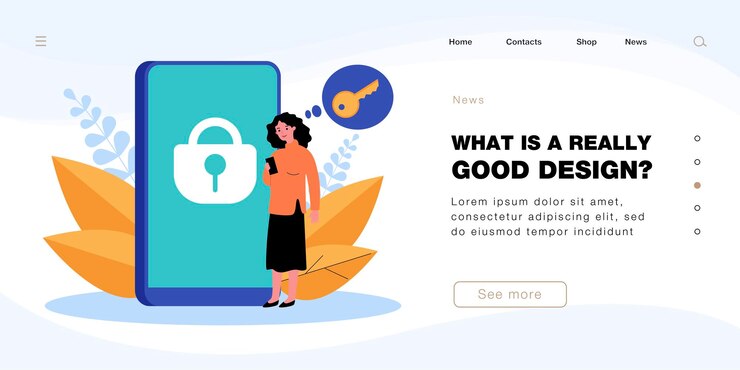 Vector gratuito teléfono móvil con candado cerrado en pantalla azul y usuario pequeño