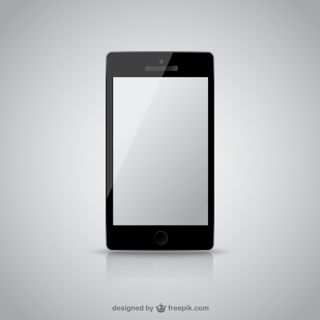 Teléfono móvil con la pantalla en blanco