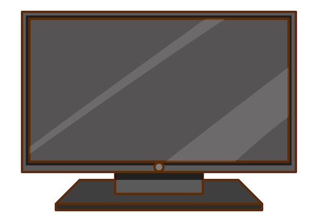 Televisión sobre fondo blanco.