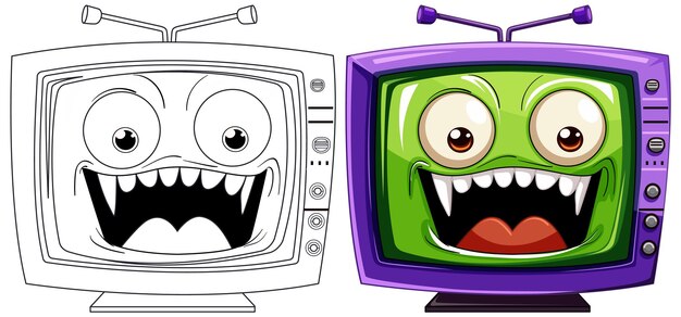 Televisiones animadas con rostros expresivos