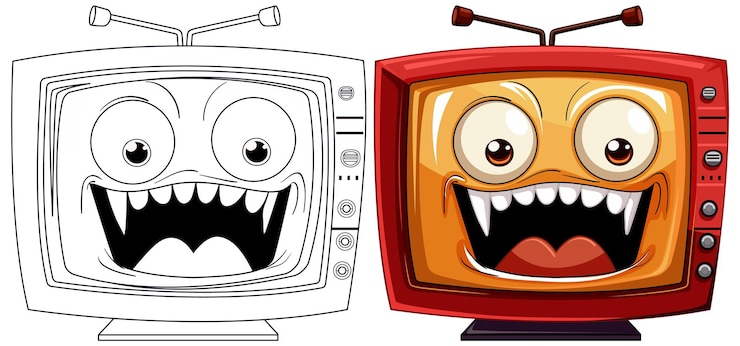 Vector gratuito televisiones retro animadas con expresiones