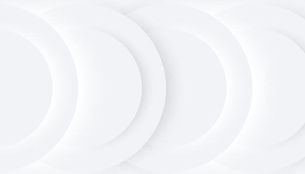 Telón de fondo de forma de círculo neumórfico blanco para un aspecto minimalista