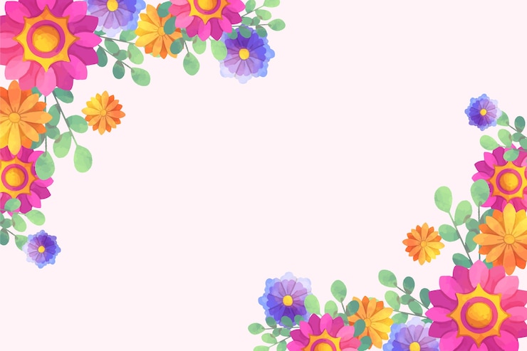 Vector gratuito tema artístico de fondo floral acuarela