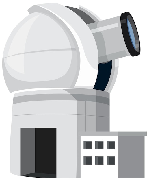 Vector gratuito tema de astronomía con telescopio en construcción.