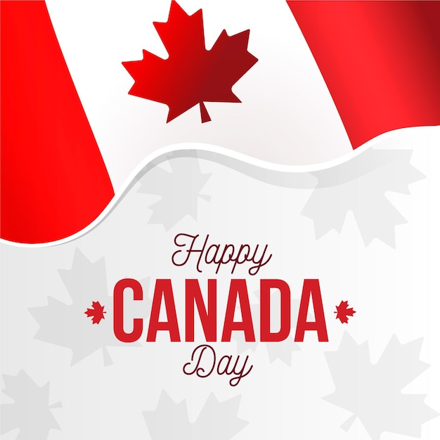 Vector gratuito tema de celebración del día de canadá