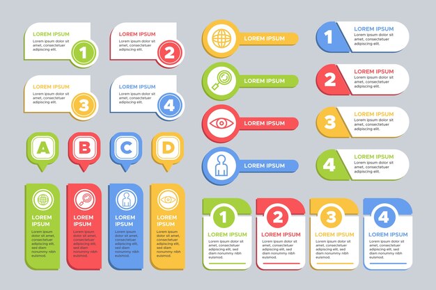 Tema de colección de elementos infográficos