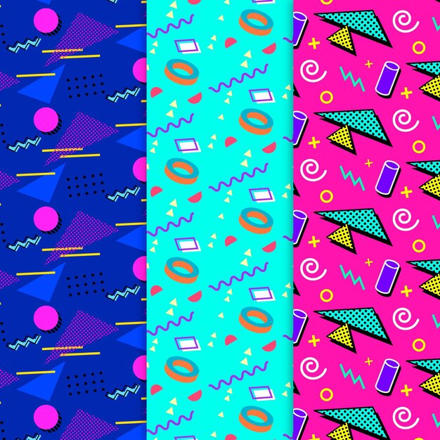Tema de colección de patrones de Memphis