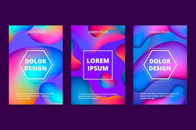 Tema de colección de portada colorida abstracta