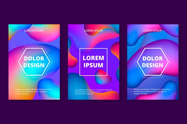 Tema de colección de portada colorida abstracta