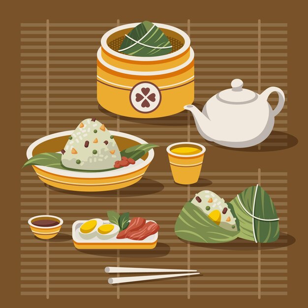 Tema de la colección zongzi de Dragon boats