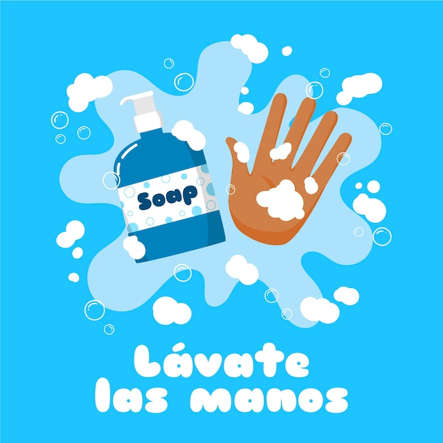 Tema del concepto de lavarse las manos