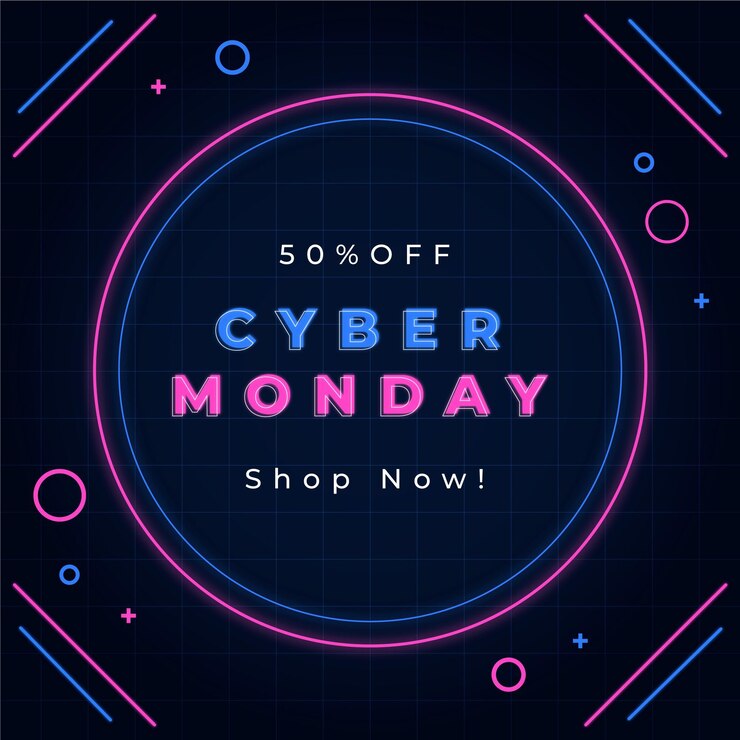 Vector gratuito tema de cyber monday de diseño plano