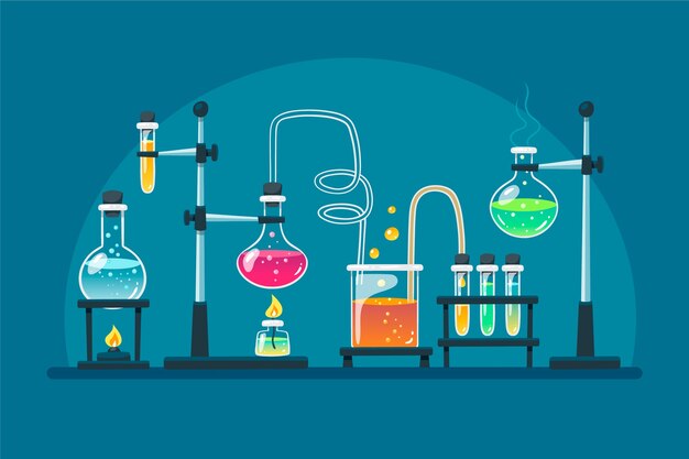 Tema de dibujo del laboratorio de ciencias