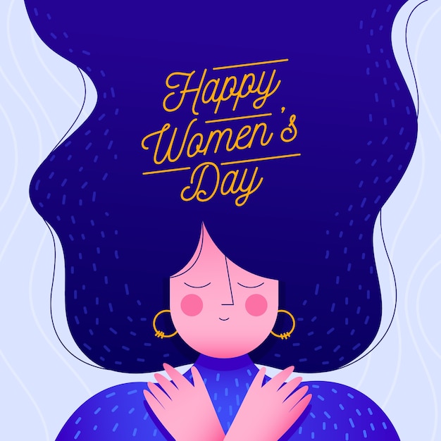 Vector gratuito tema de evento de día para mujer de diseño plano