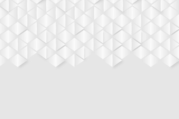 Tema de fondo blanco en estilo de papel 3d