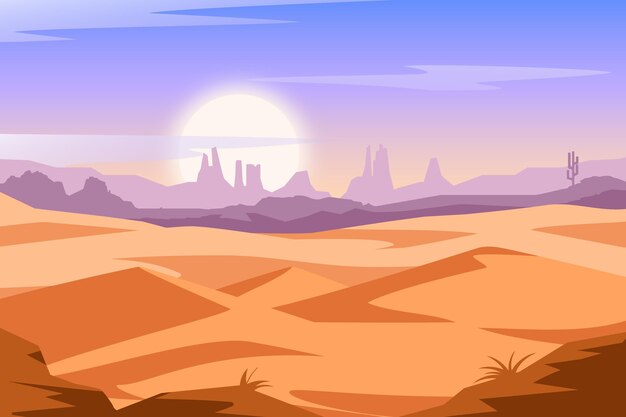 Tema de fondo del paisaje del desierto