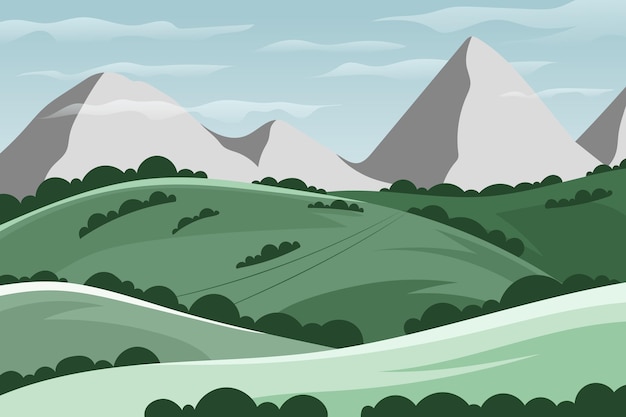 Vector gratuito tema de fondo de pantalla de paisaje natural