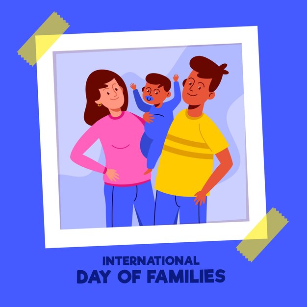 Vector gratuito tema de ilustración del día internacional de las familias