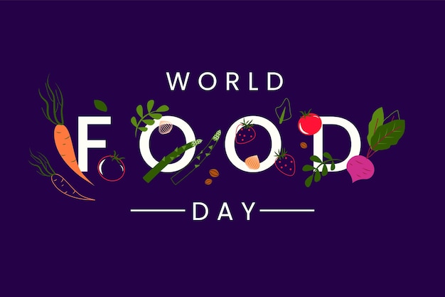 Tema de ilustración del evento del día mundial de la alimentación