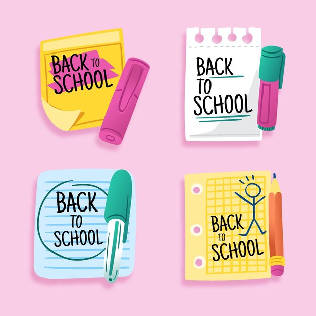 Tema de insignias de regreso a la escuela