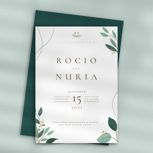 Tema de invitación de boda