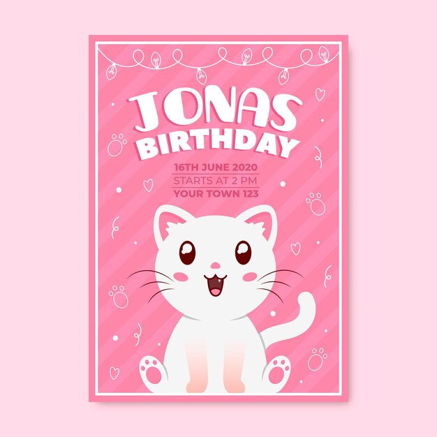 Tema de invitación de cumpleaños para niños