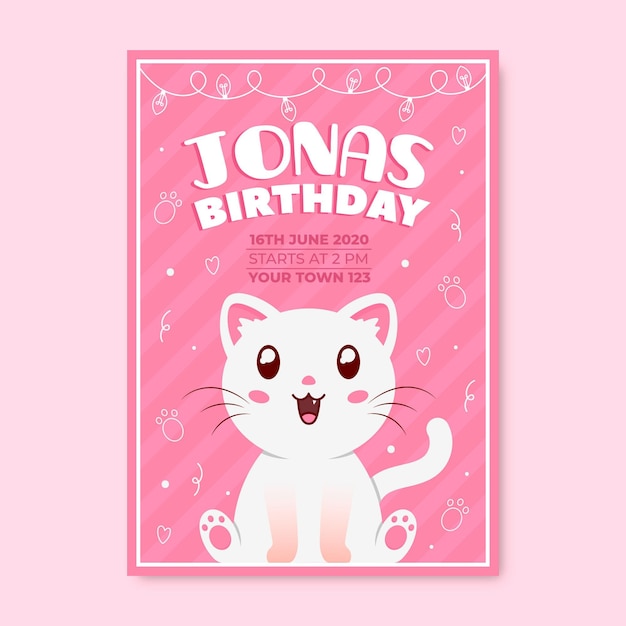 Tema de invitación de cumpleaños para niños
