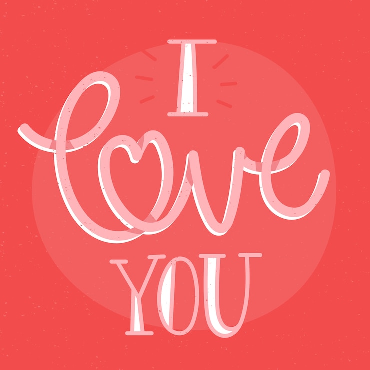 Vector gratuito tema de letras de amor