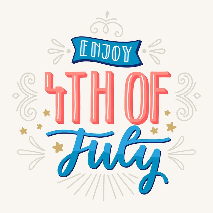 Vector gratuito tema de letras del día de la independencia