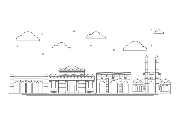 Tema lineal del horizonte de ahmedabad