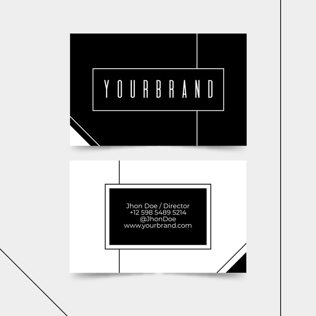 Tema monocromo de tarjeta de visita