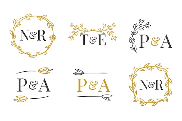 Tema de monogramas de boda Elgant